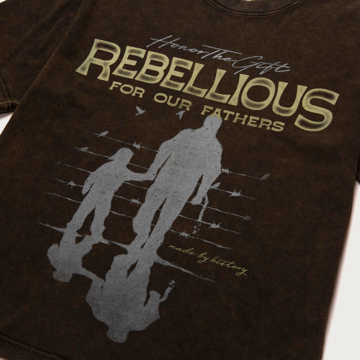 Honor The Gift Rebellious For Our Fathers Tee- BLACK