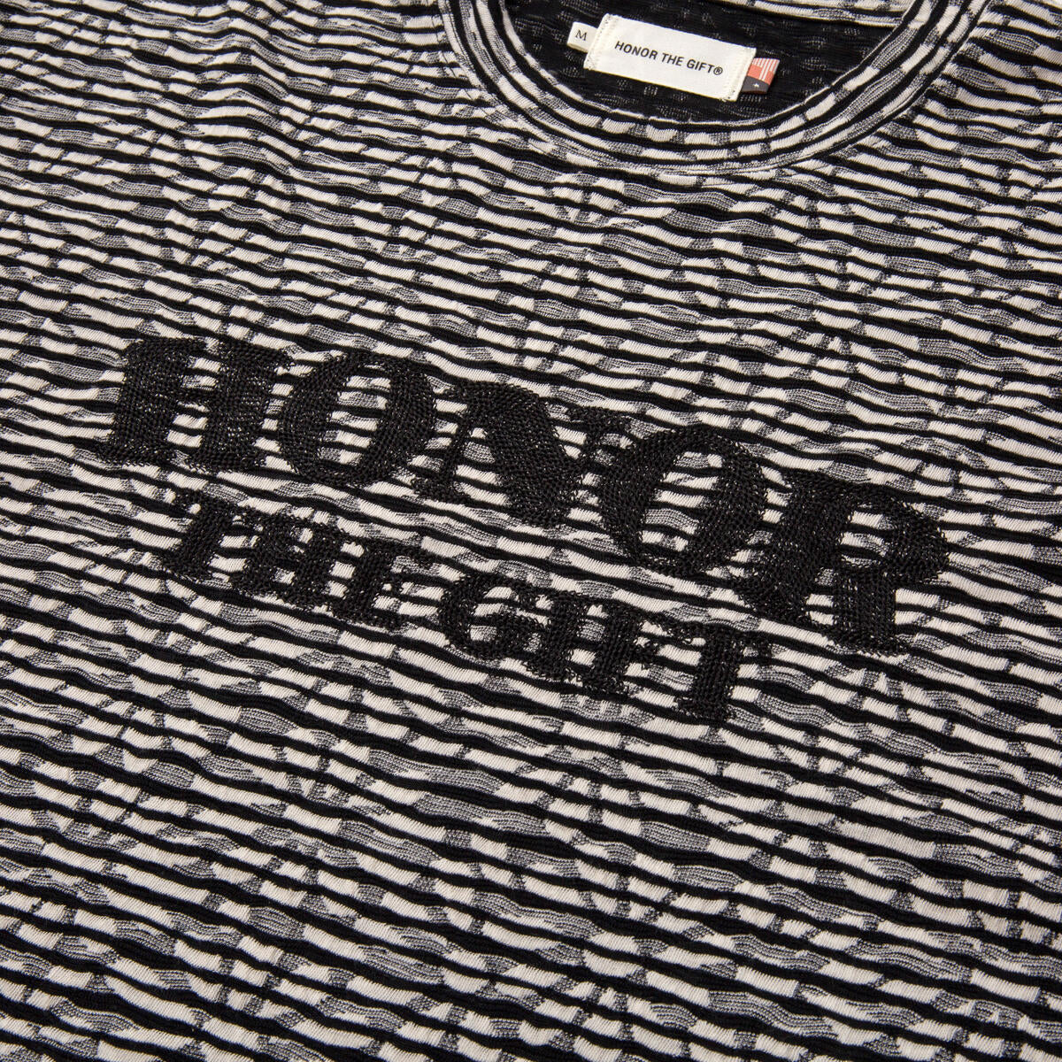 Honor The Gift A-sping Stripe Box Tee- BLACK