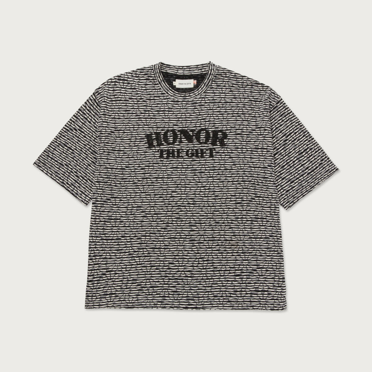 Honor The Gift A-sping Stripe Box Tee- BLACK