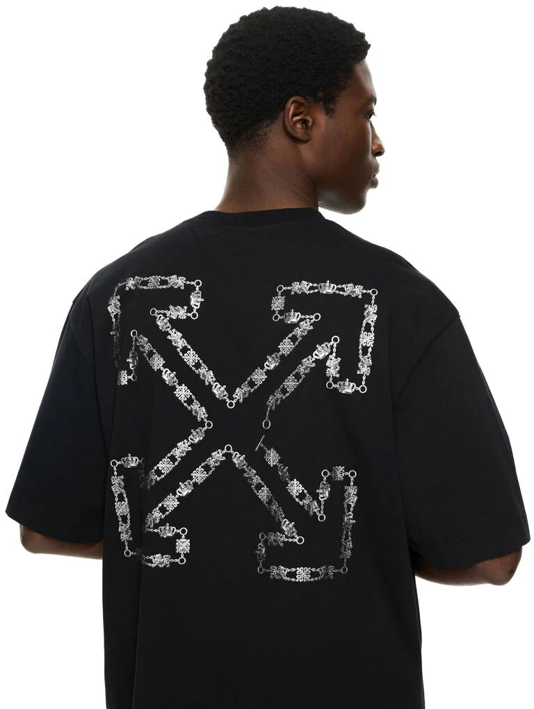 Off-White Chain Araldic Arrow Tee - BLACK