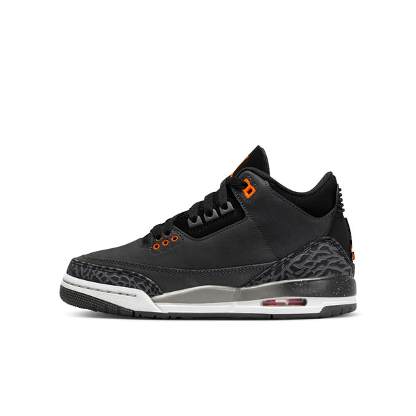 Big Kid's Air Jordan 3 Retro-NIGHT STADIUM/TOTAL ORANGE-BLACK