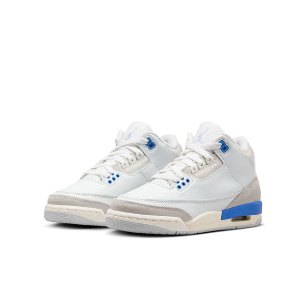 Air Jordan 3 Retro GS - SUMMIT WHITE/HYDROGEN BLUE-LEGEND BLUE
