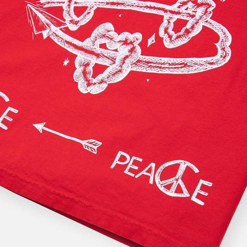 Paper Planes Peace,love,happiness Tee- RED
