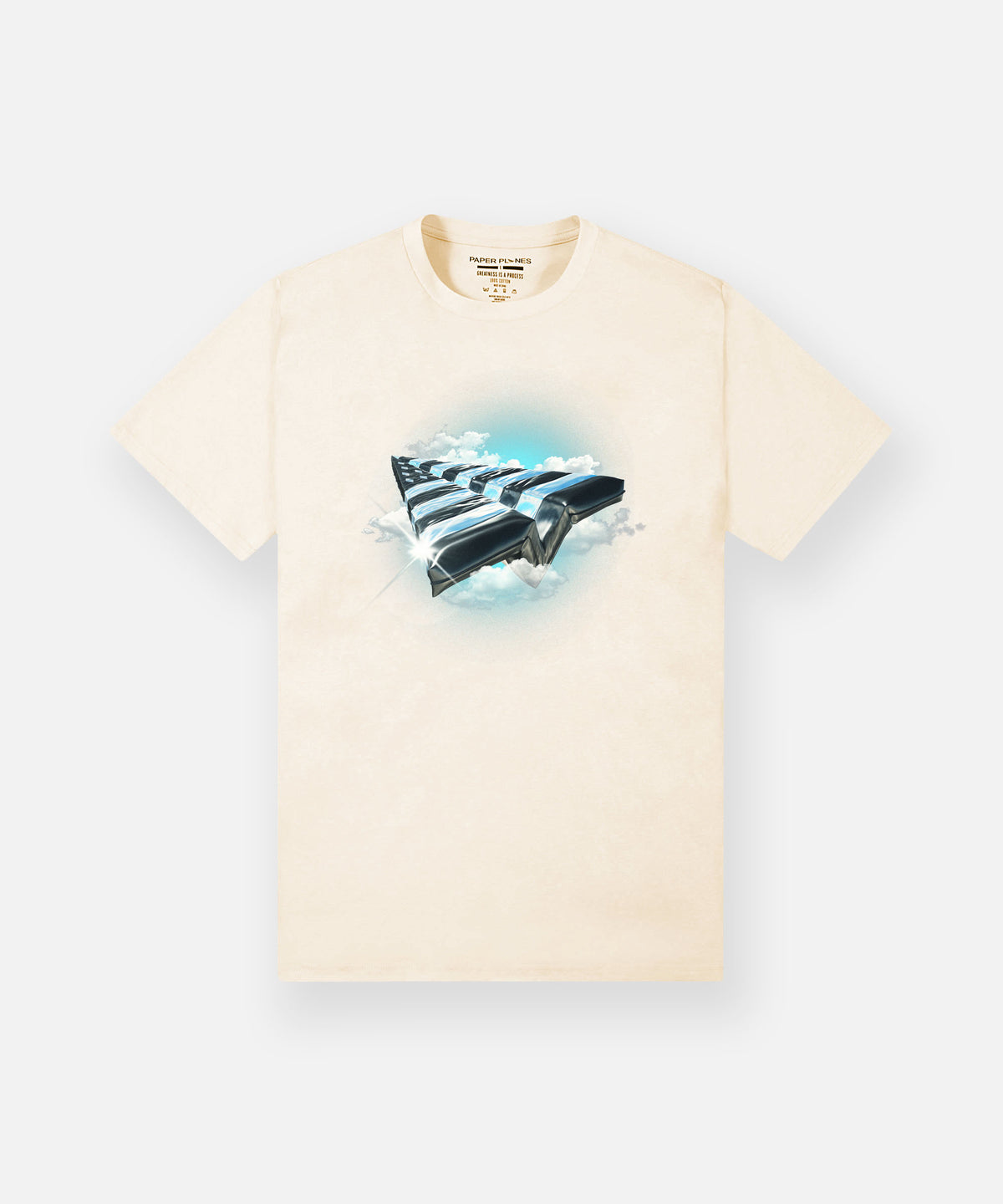 Paper Planes Above The Clouds Tee- EGGSHELLS