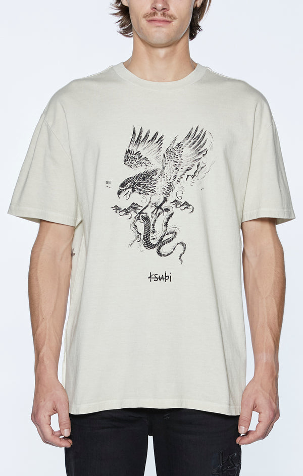 【関税込み】Ksubi ベージュ Target Biggie Cyclone Tシャツ Ksubi Target Biggie Ss Tee Cyclone - TAN - Civilized Nation