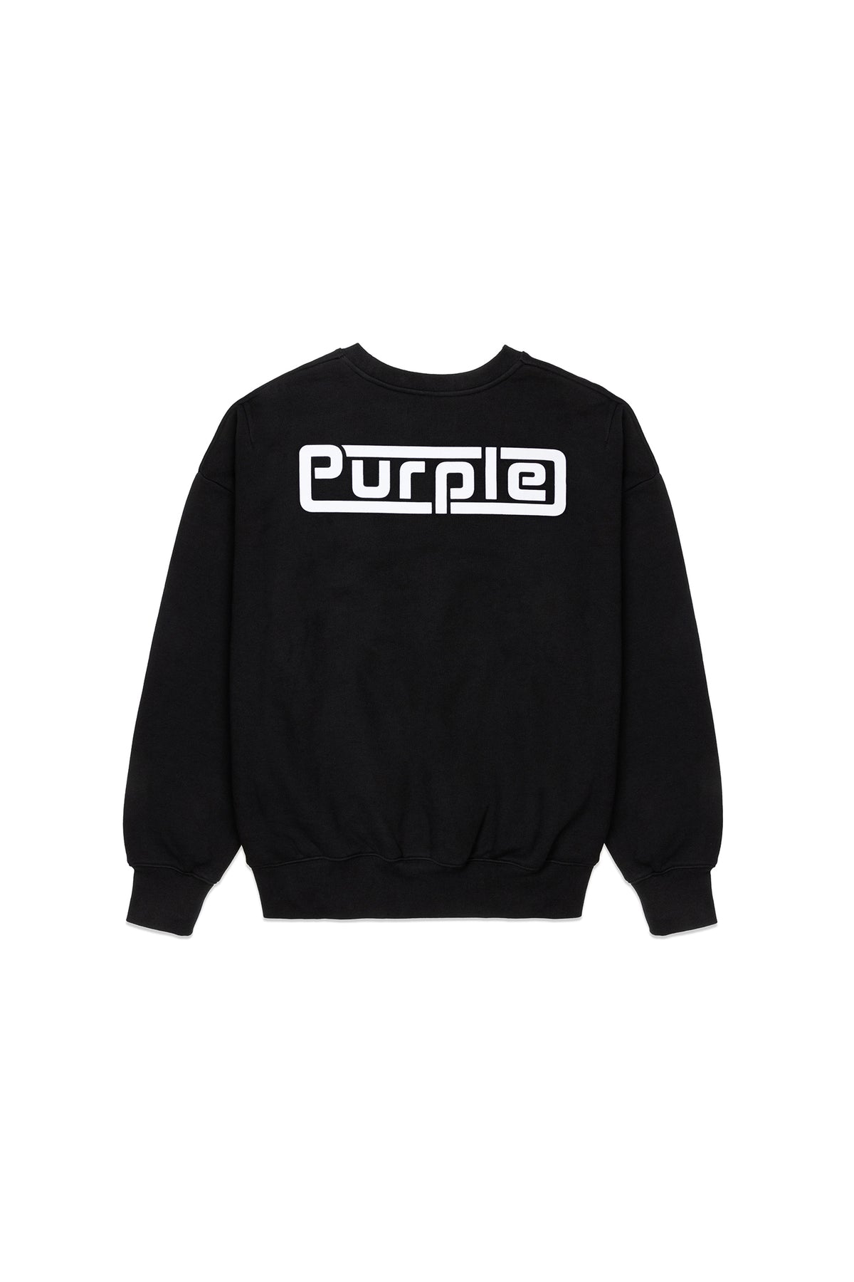 Purple Brand Fleece Crewneck-BLACK