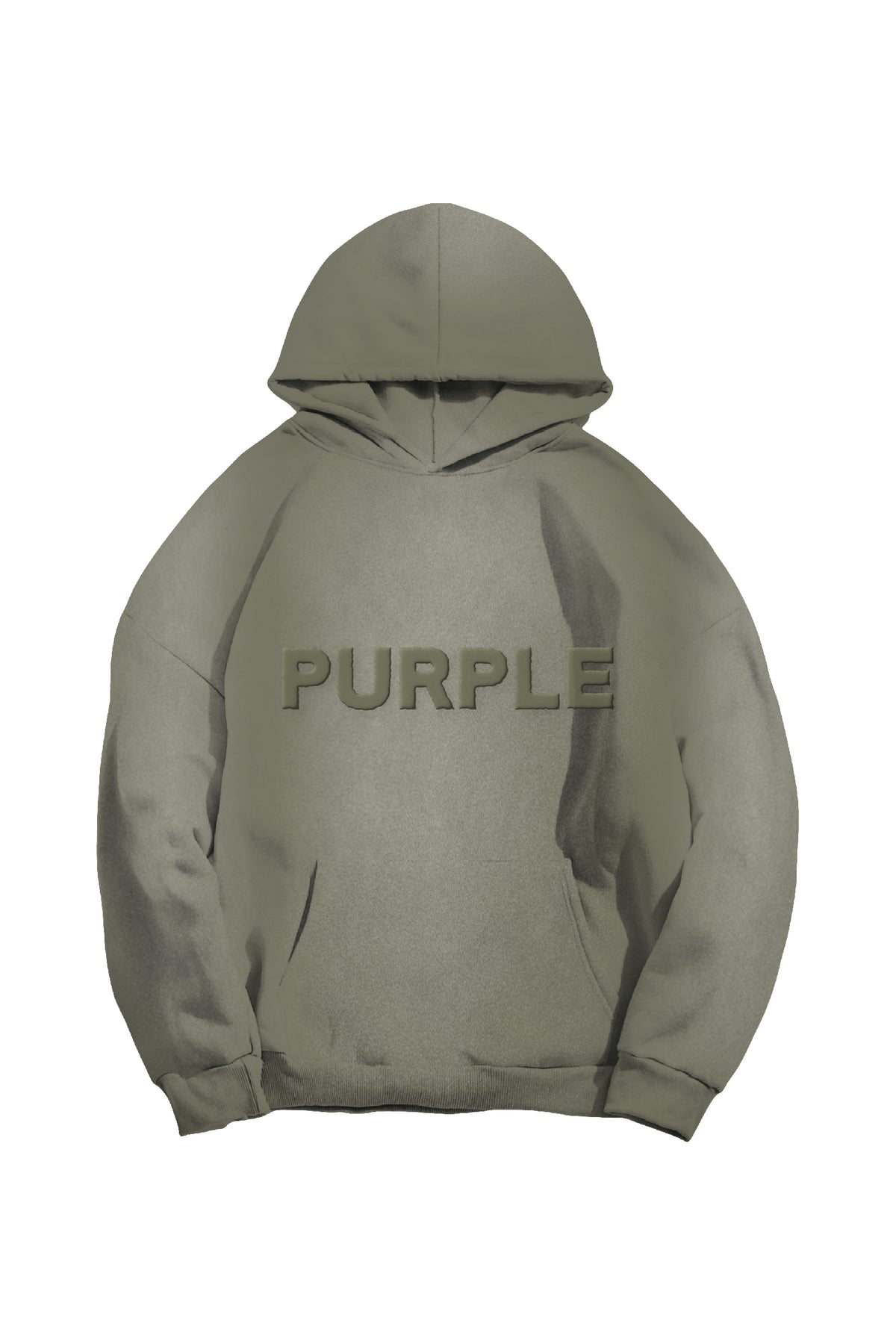 Purple Brand Fleece Hoody-GREEN