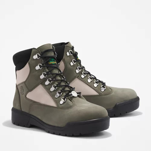 Men s Timberland 6 INCH WATERPROOF FIELD BOOTS DK GREEN NUBUCK