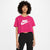 Nike Sportswear Essential Women's Cropped Logo T-Shirt - FIREBERRY/WHITE
