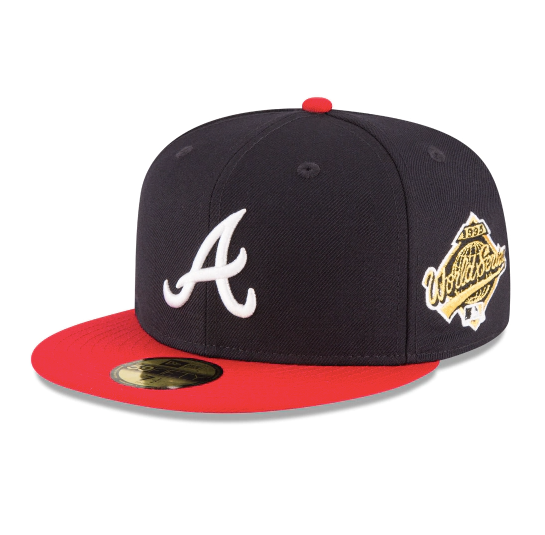 Shop New Era 59Fifty Atlanta Braves 1995 World Series Wool Hat 11783658  blue