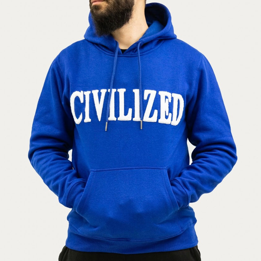 Civilized Nation Hoodie - ROYAL BLUE/WHITE