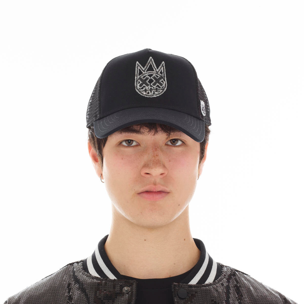 Cult Sequins Trucker Hat - BLACK