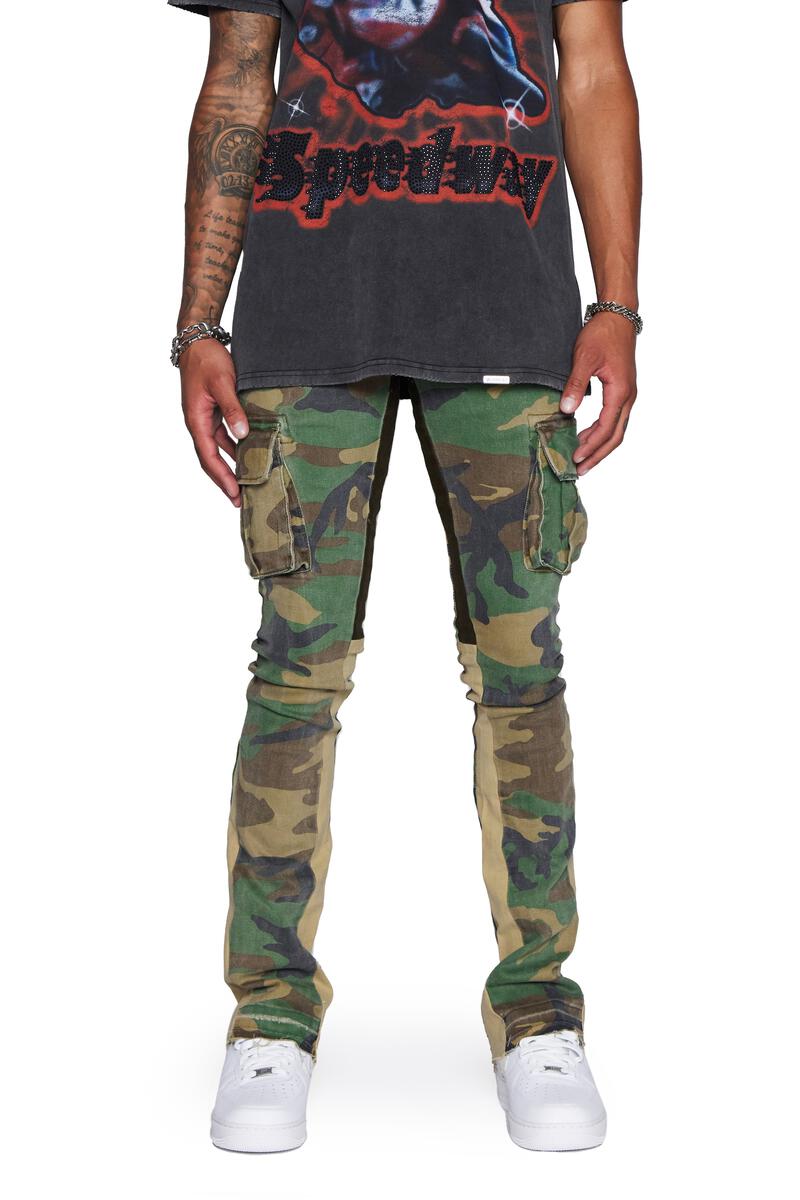 Valabasas Stacked &quot;commander&quot; Pants - GREEN CAMO