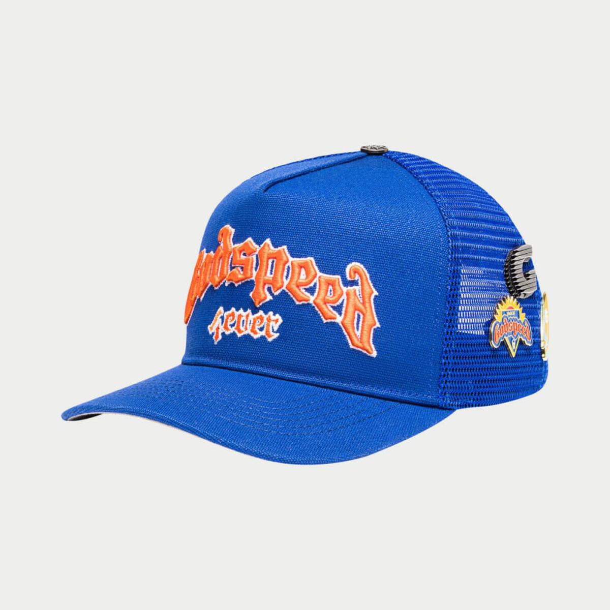 Godspeed Forever Trucker Hat - BLUE/ORANGE