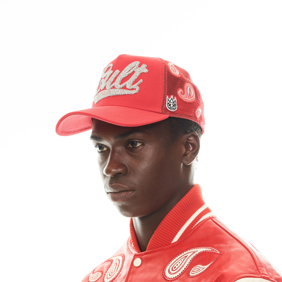 Cult Paisley Logo Mesh Back Hat - RED
