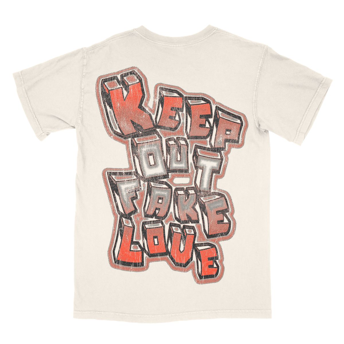 KOFL No Symps Tee - WHITE/RED