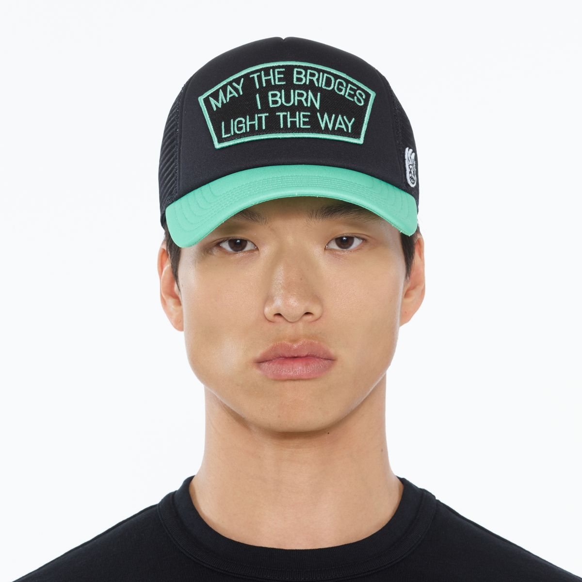 Cult "May The Bridges I Burn" Trucker Hat - BLACK/TEAL
