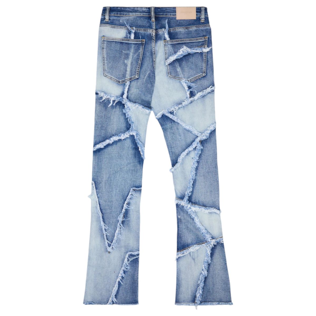 Valabasas Patchwork Stacked Denim - LIGHT BLUE