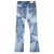 Valabasas Patchwork Stacked Denim - LIGHT BLUE