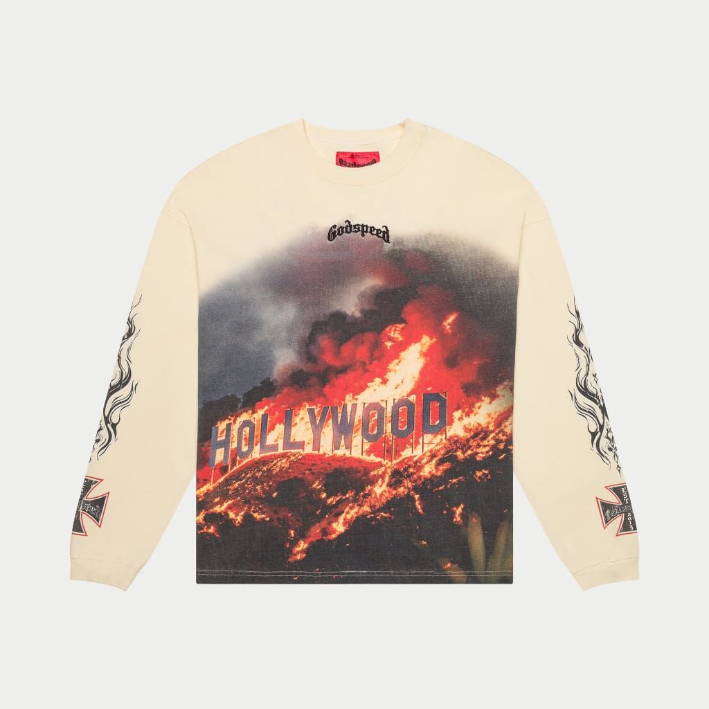 Godspeed Hollywood Inferno Ls T-shirt - BONE