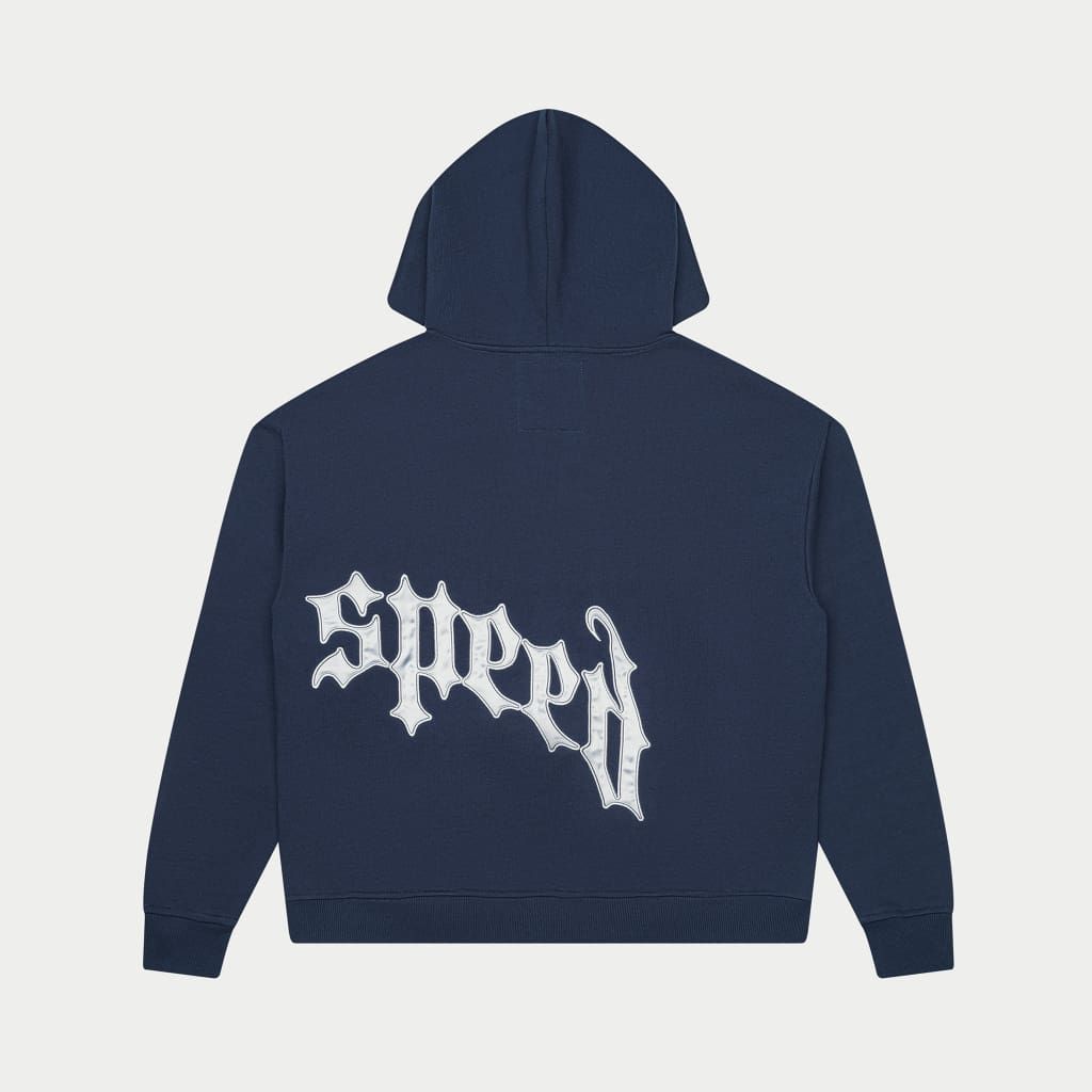 Godspeed Og Logo Sweatsuit V2 - NAVY/SILVER SATIN