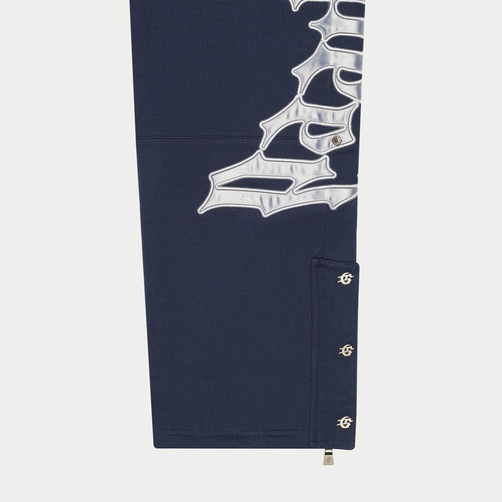 Godspeed OG Logo Sweatsuit V2 - NAVY/SILVER-SATIN