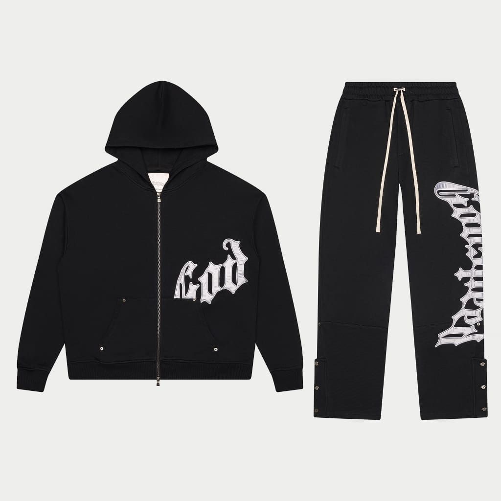 Godspeed Og Logo Sweatsuit V2 - BLACK/SILVER