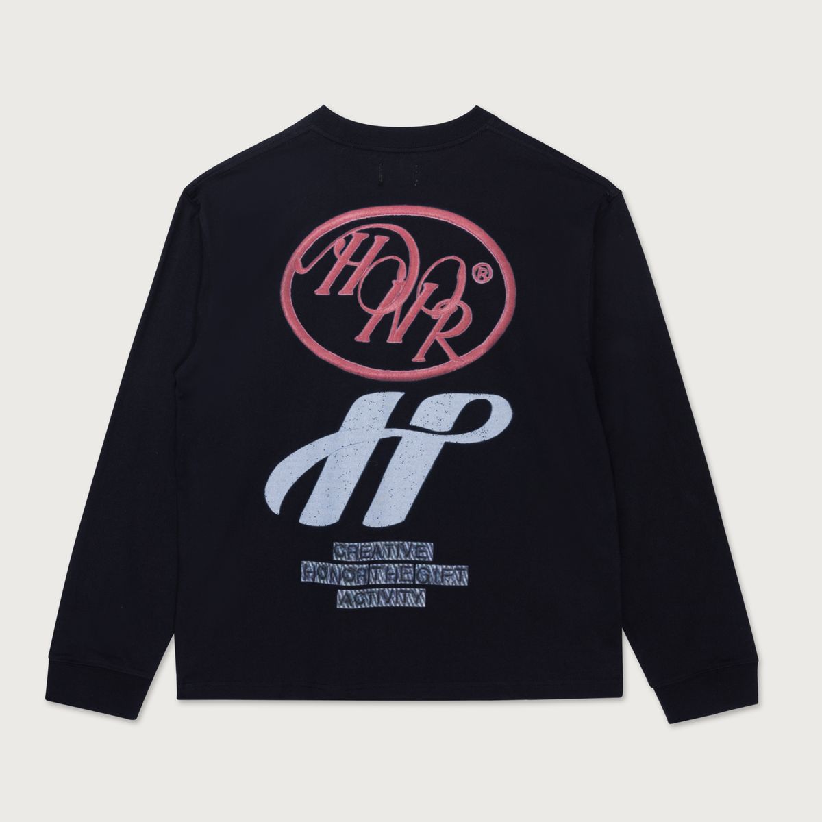Honor the Gift C-fall Pop Art Long Sleeve Sweater - BLACK