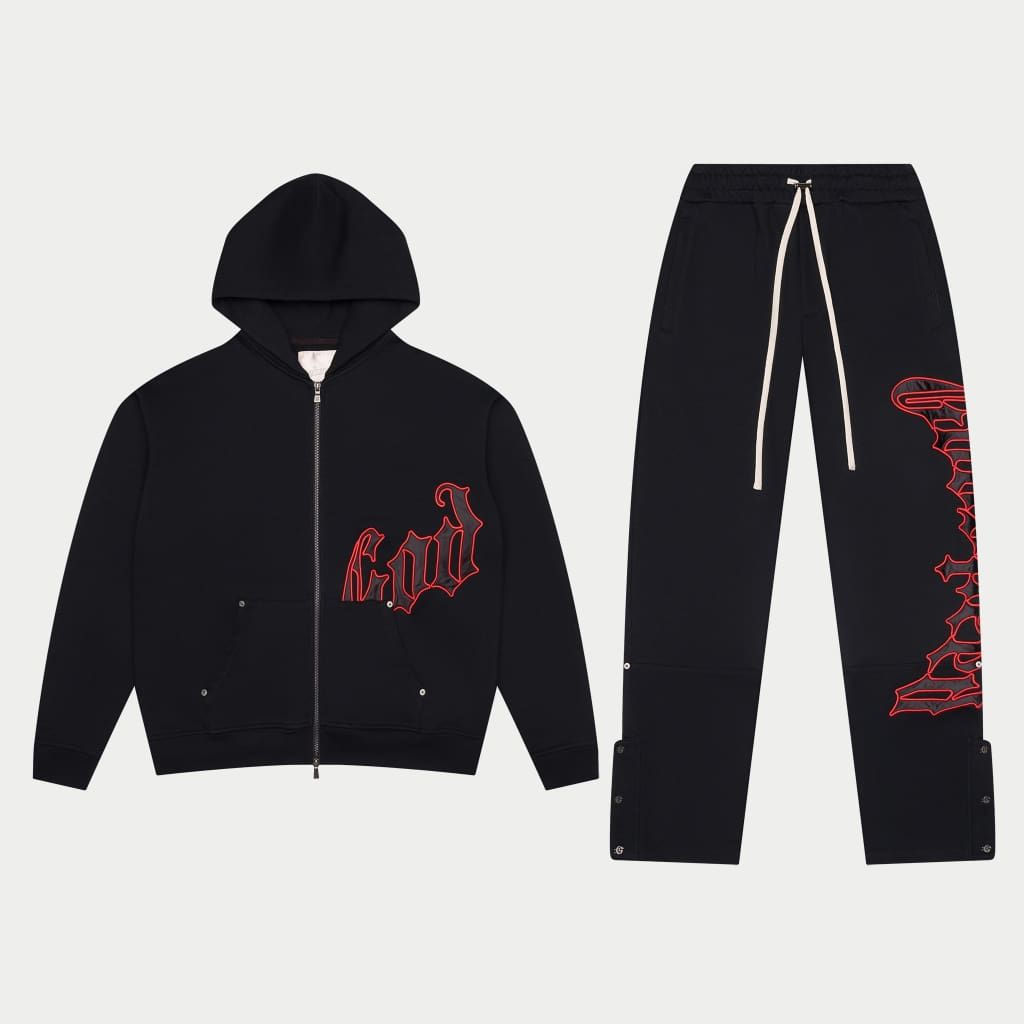 Godspeed OG Logo Sweatsuit V2 - BLACK/RED-BOOM