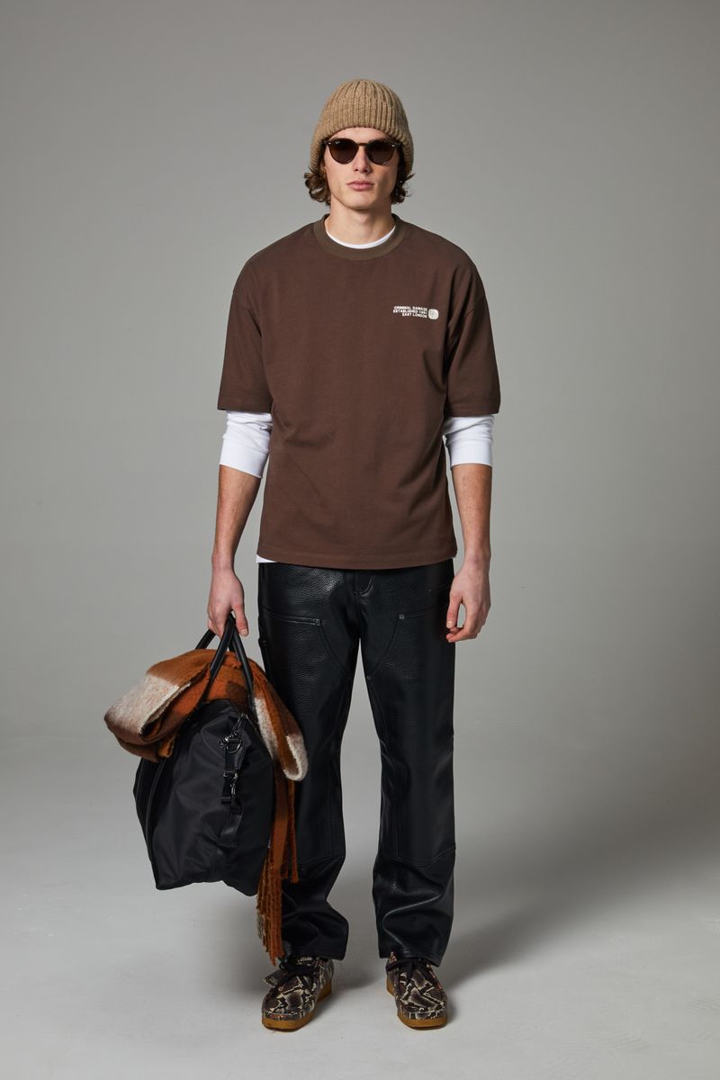Criminal Damage Next Movements T-shirt - BROWN