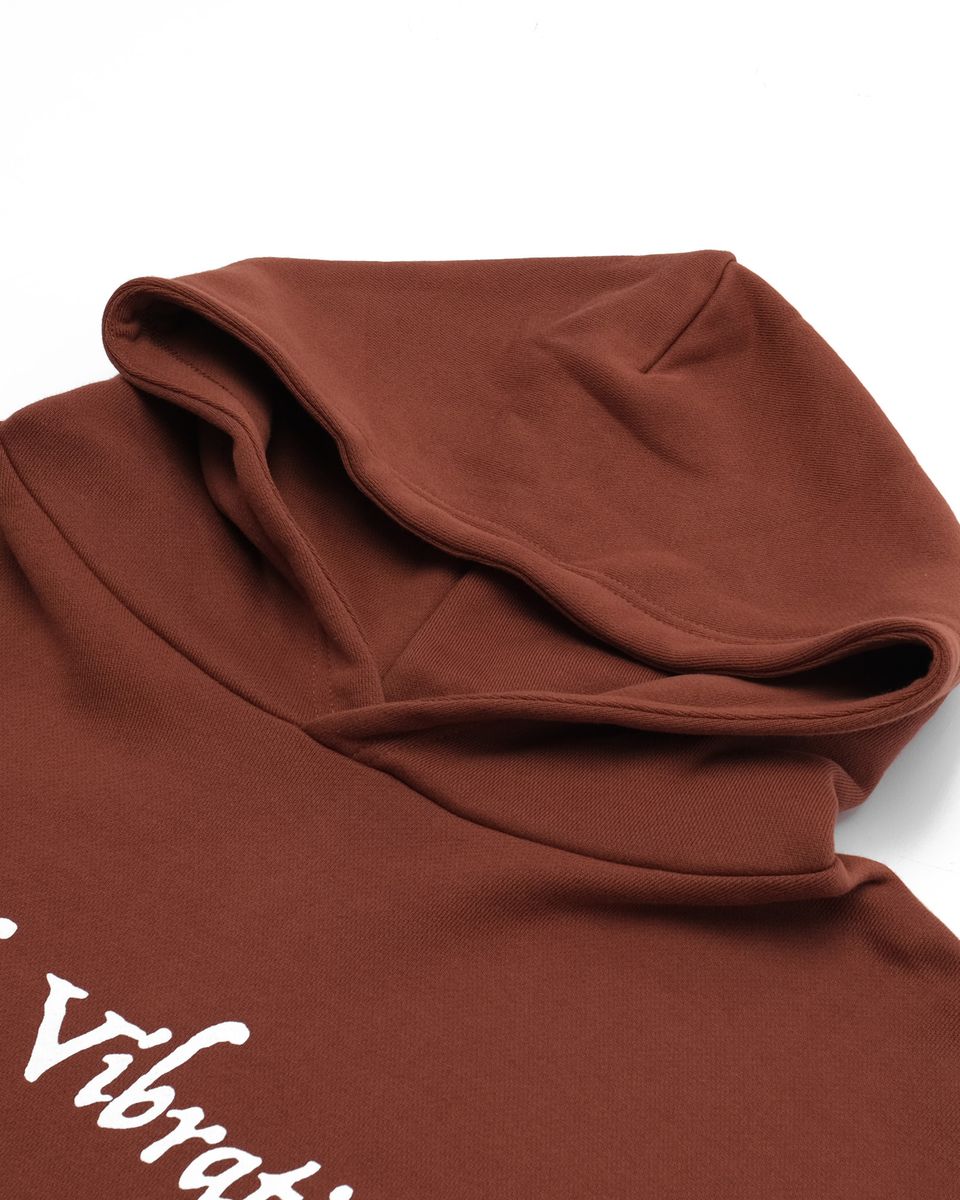 Students Good Vibrations Fleece Hoodie - BROWN