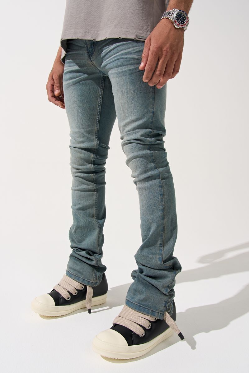 SRND "seaburst" Stacked Jeans - SLATE