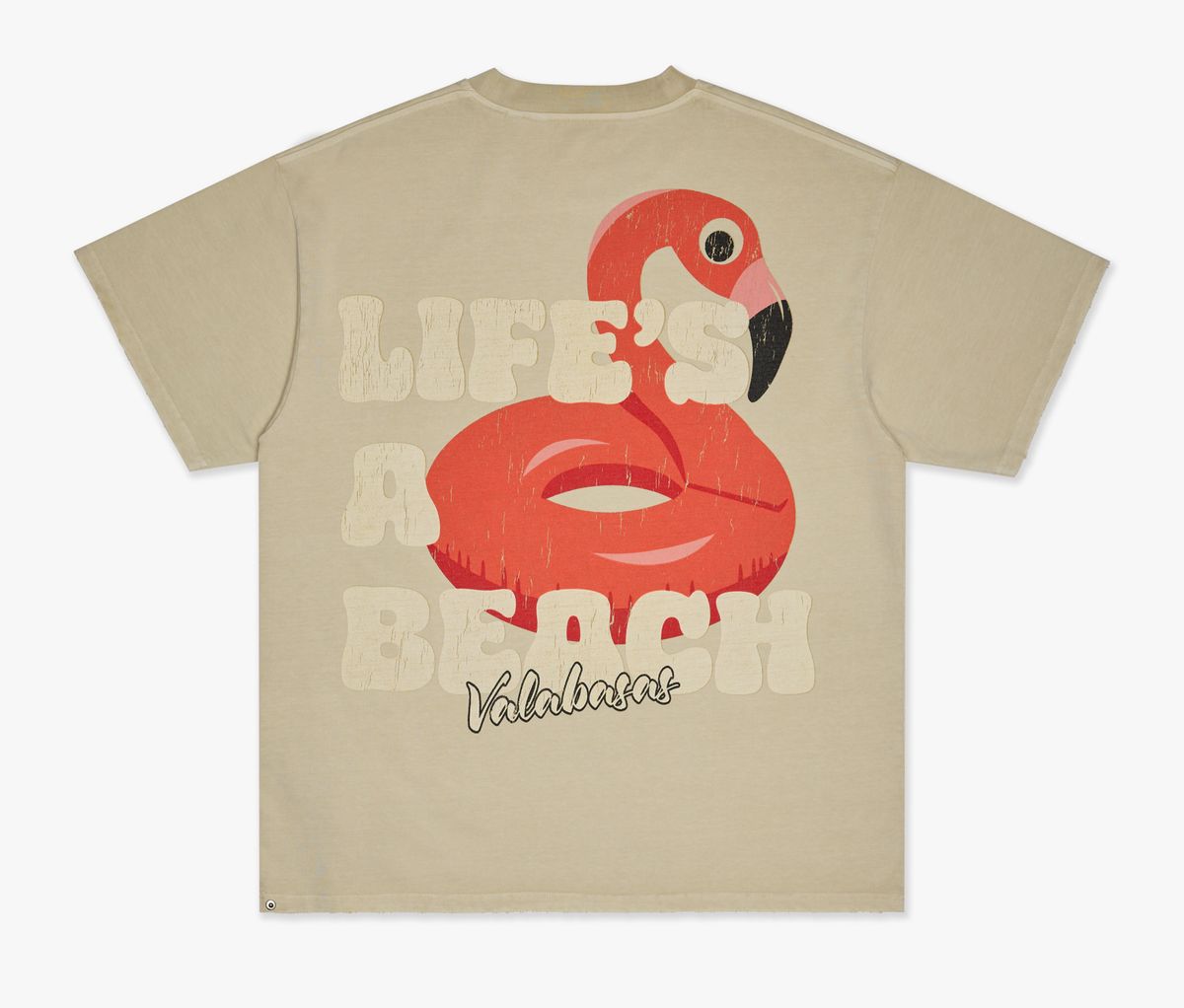 Valabasas "lifes A Beach" Tee - CREAM