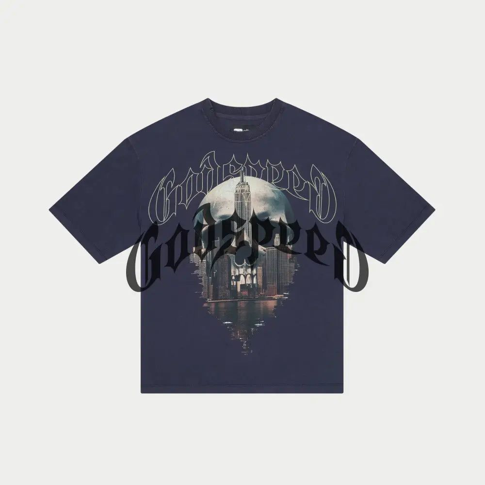 Godspeed Skyline Tee - NAVY WASH