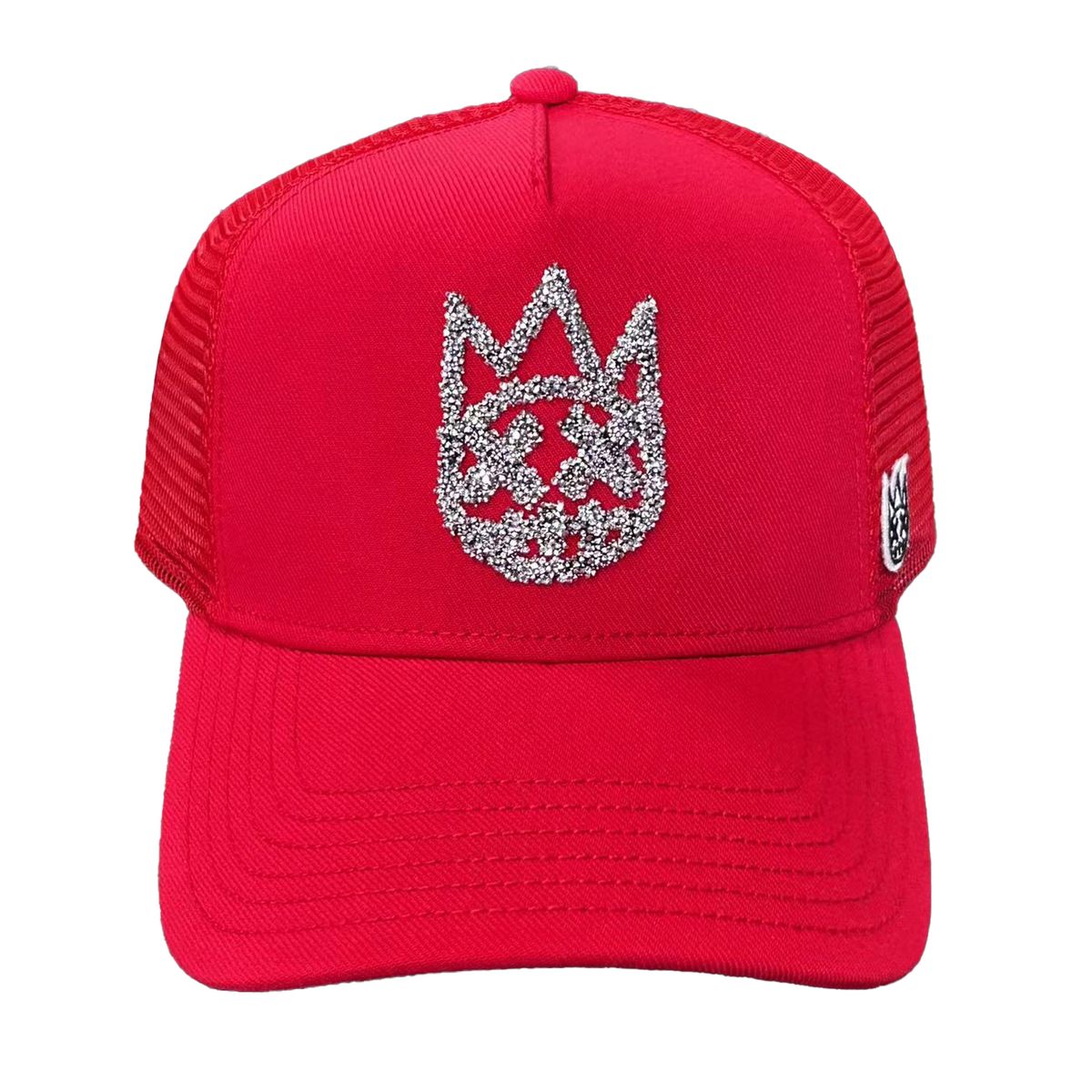 Cult of Individuality Crystal Logo Mesh  Back Trucker Hat - RED