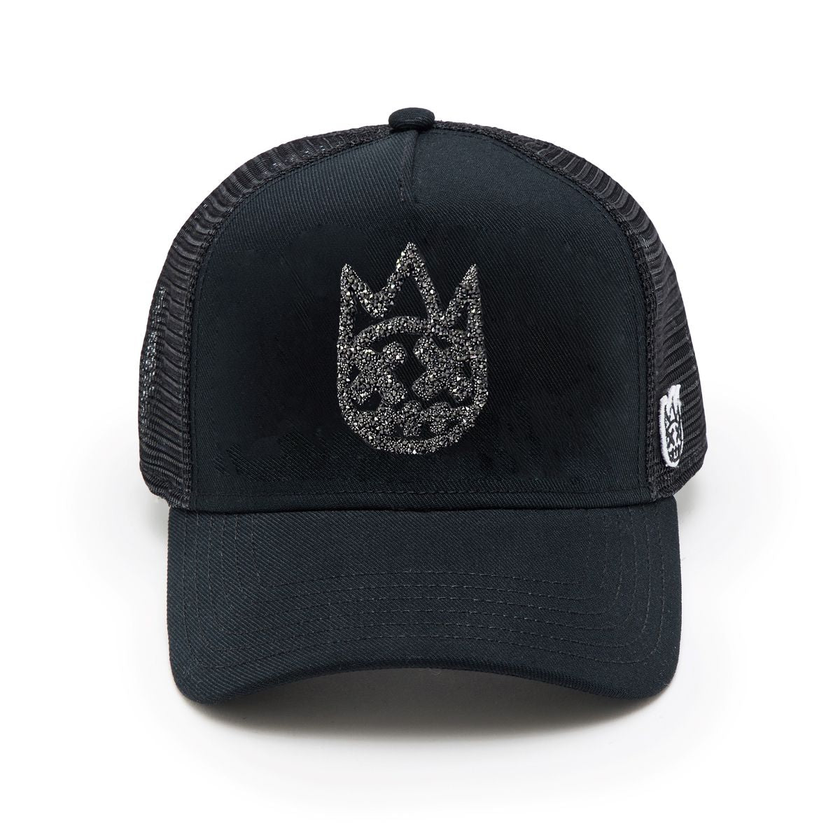 Cult of Individuality Crystal Logo Mesh  Back Trucker Hat - BLACK