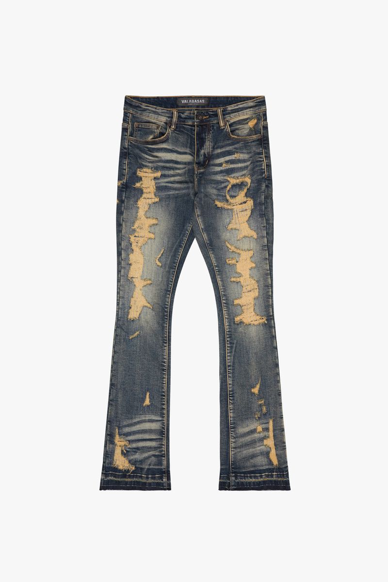 Valabasas &quot;tearaway&quot; Stacked Denim - DARK VINTAGE