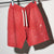 Duaa "love" Red Stone Sweat Shorts - RED