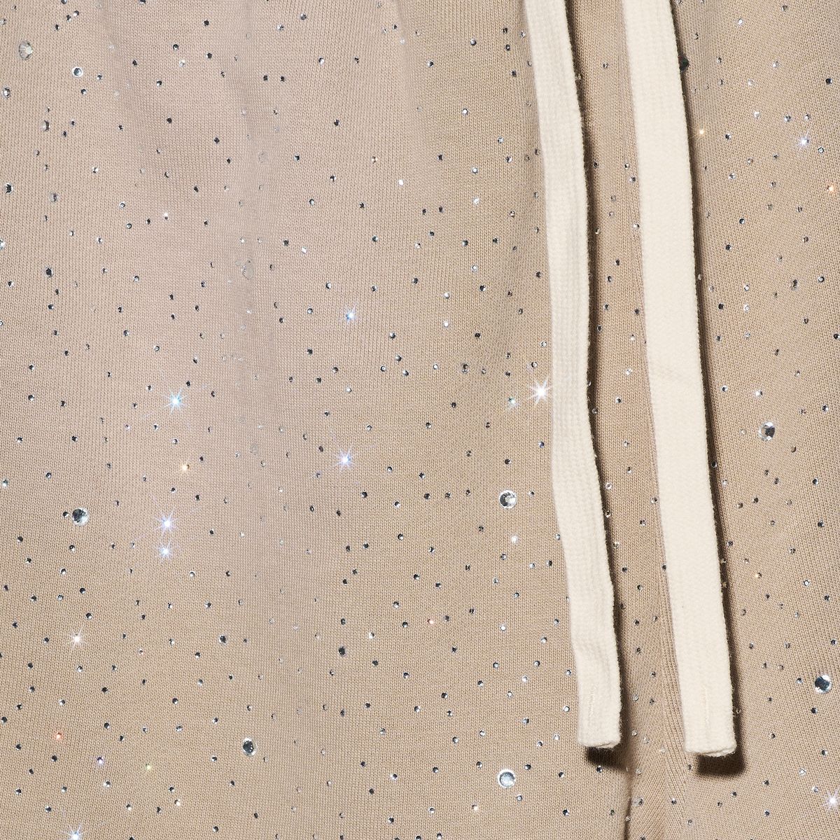 Duaa "enlighten" Beige Stone Sweat Shorts - BEIGE