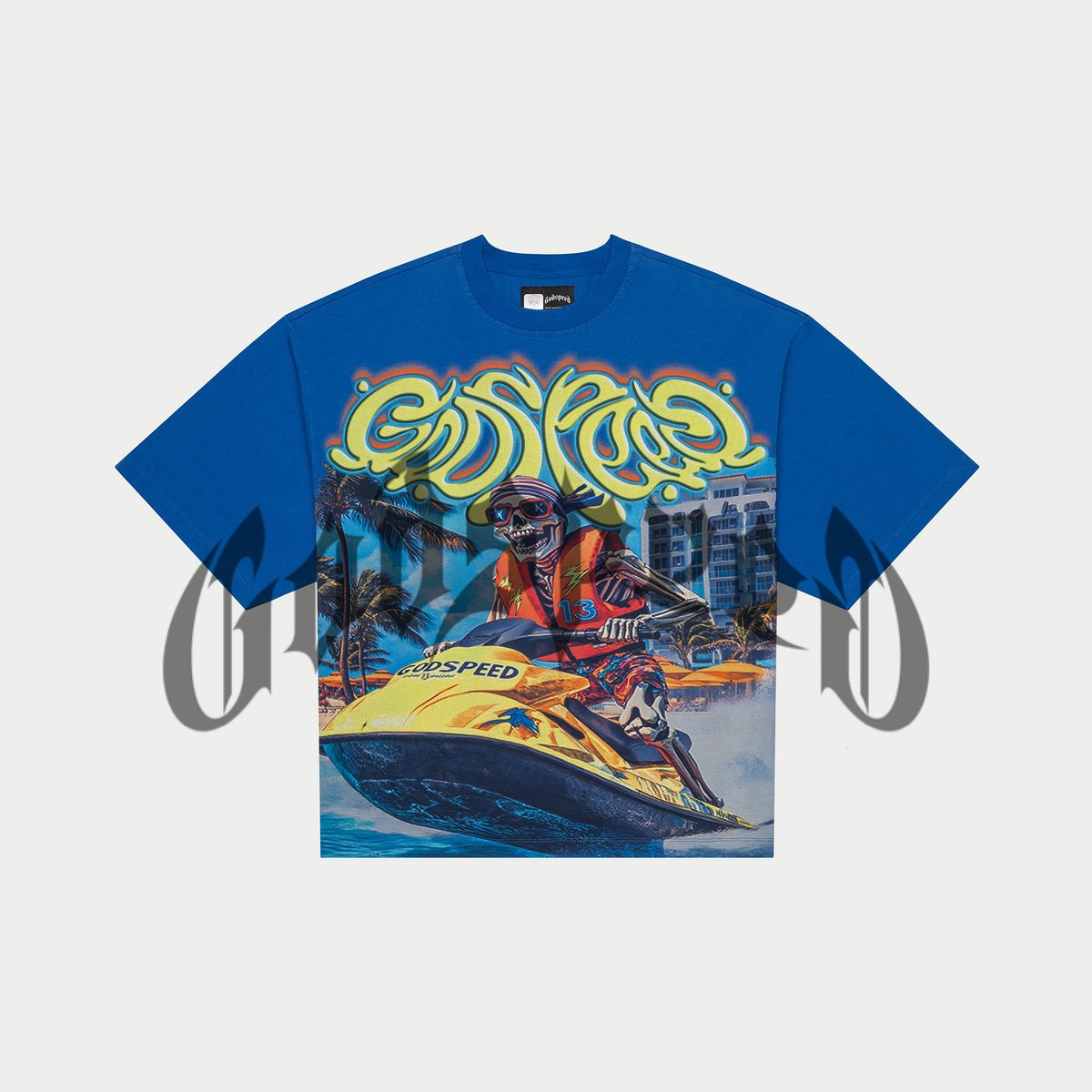 Godspeed Wave Runner Tee - ROYAL WASH