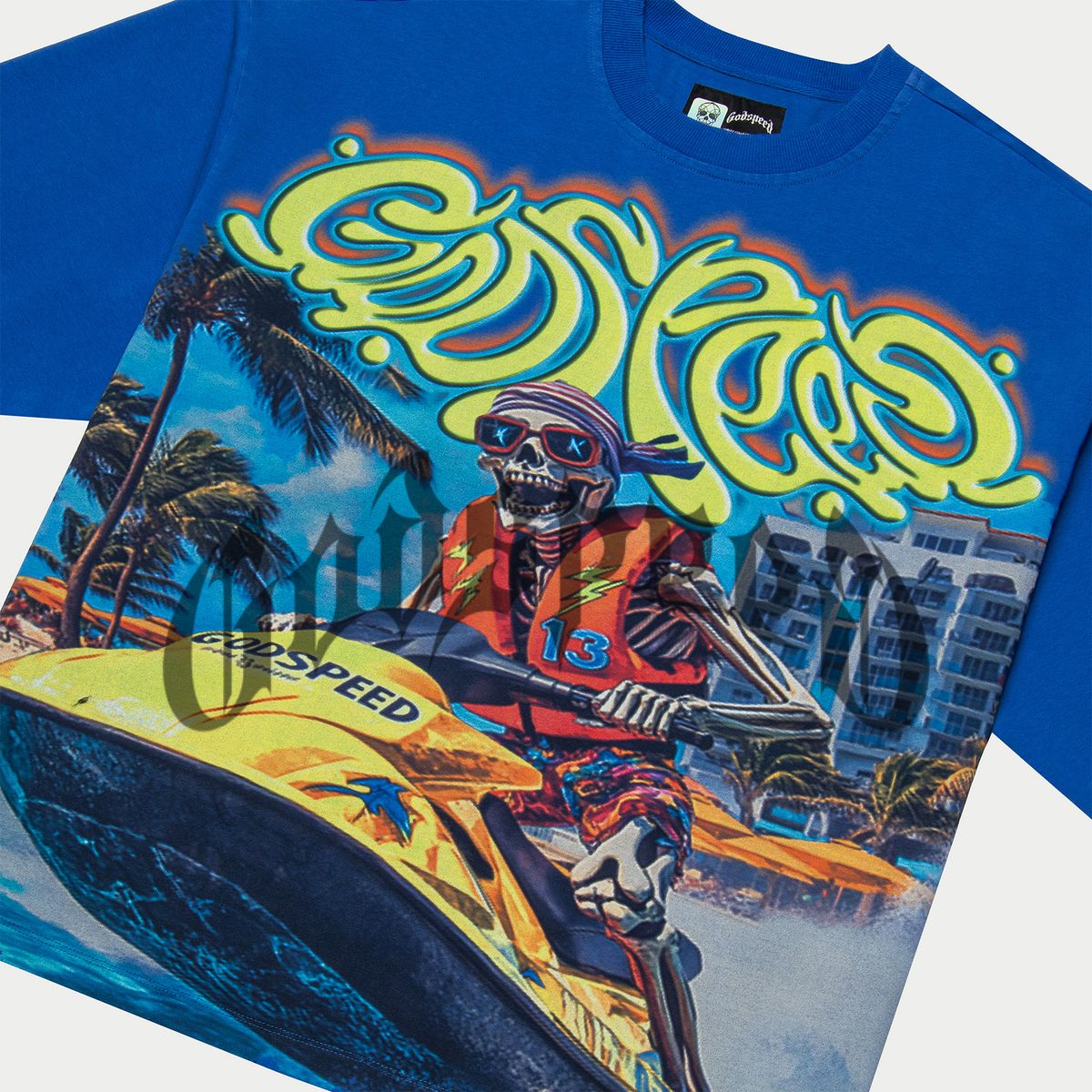 Godspeed Wave Runner Tee - ROYAL WASH