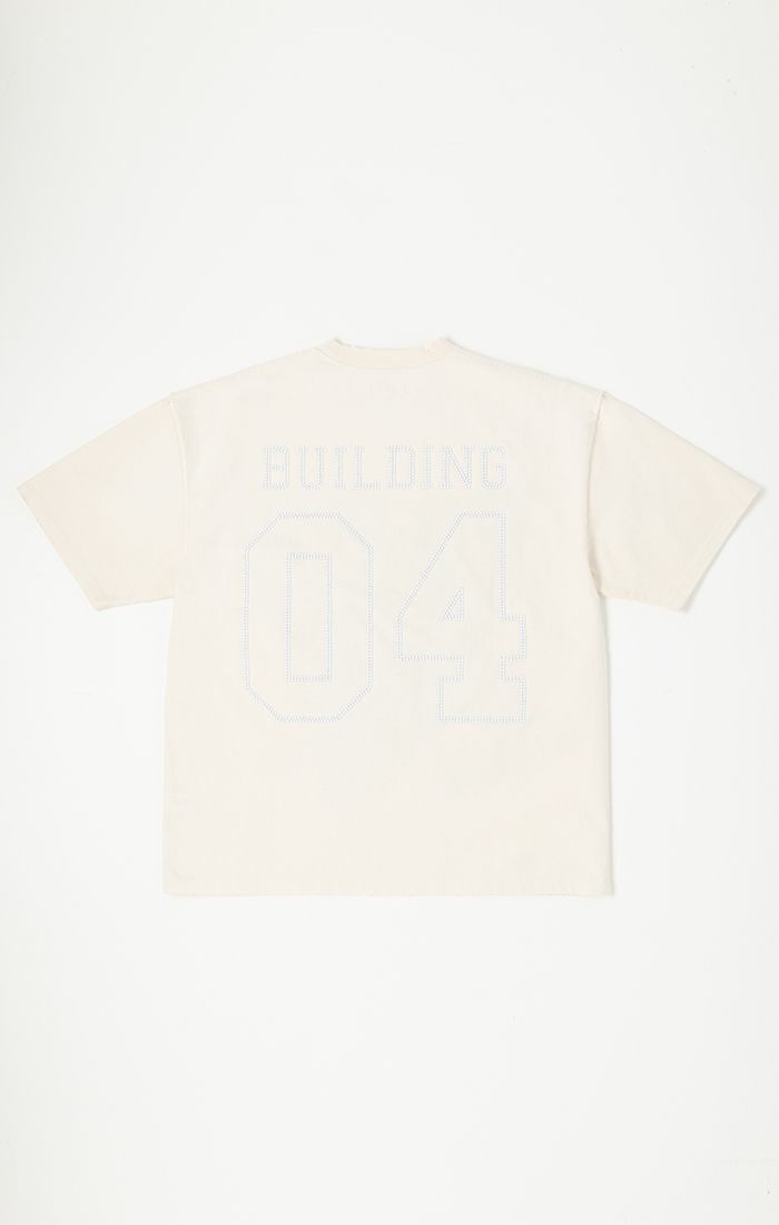 BLDG4 Flames Ss Knit Tee - OFF-WHITE