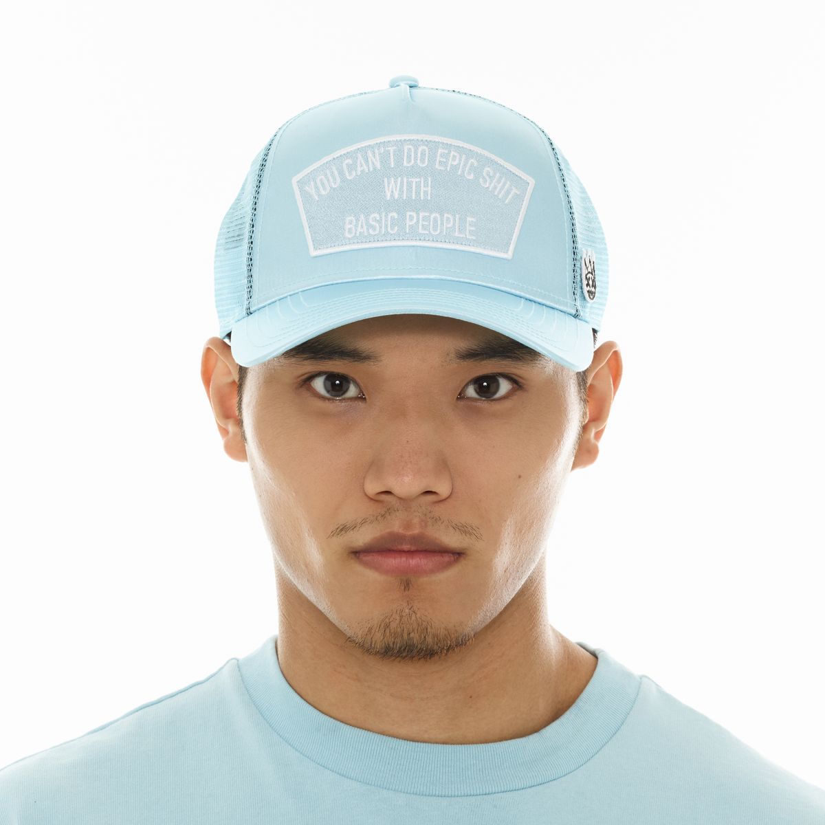 Cult Mesh Trucker Satin Hat - BLUE GLOW