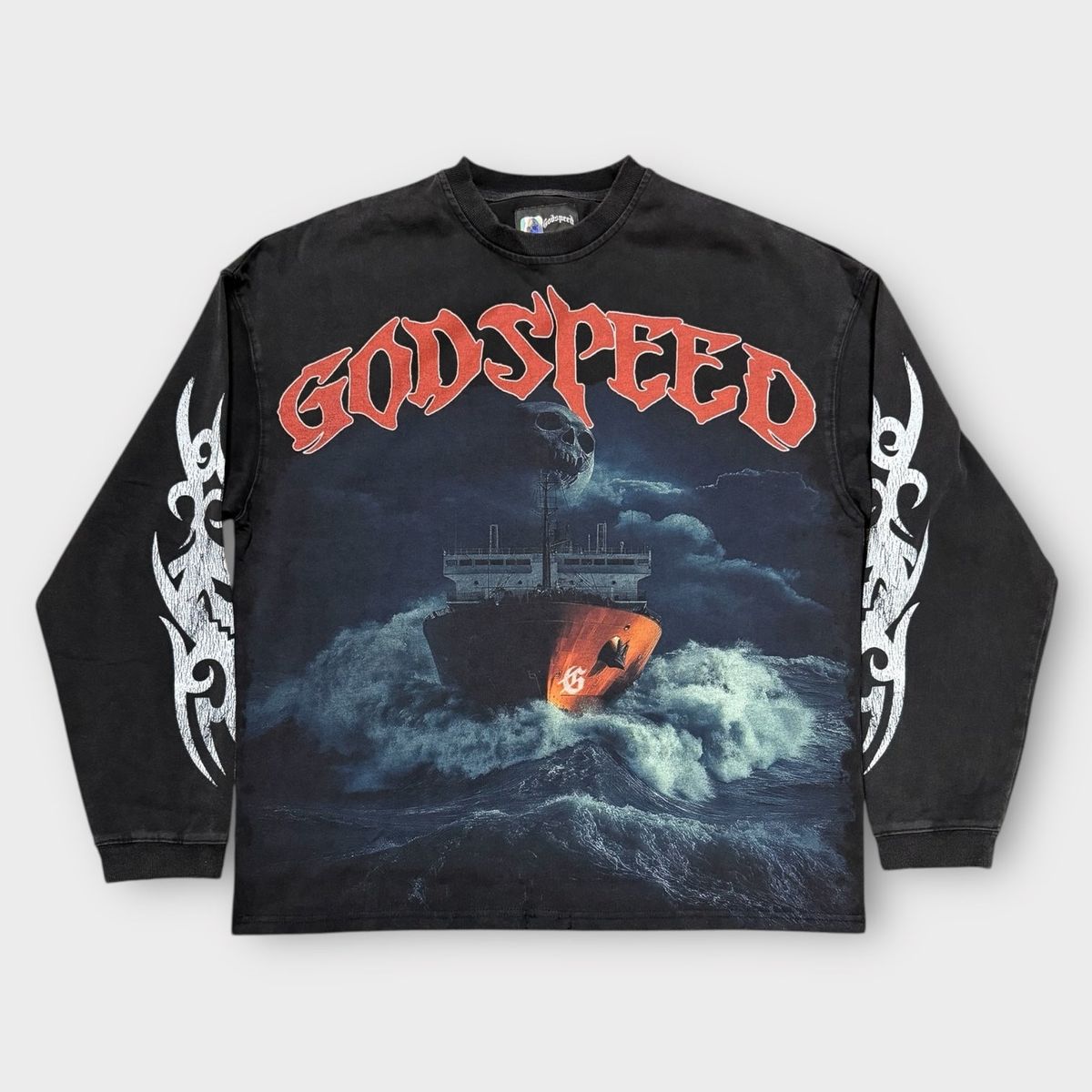 Godspeed Sea Sick Ls T-shirt - BLACK