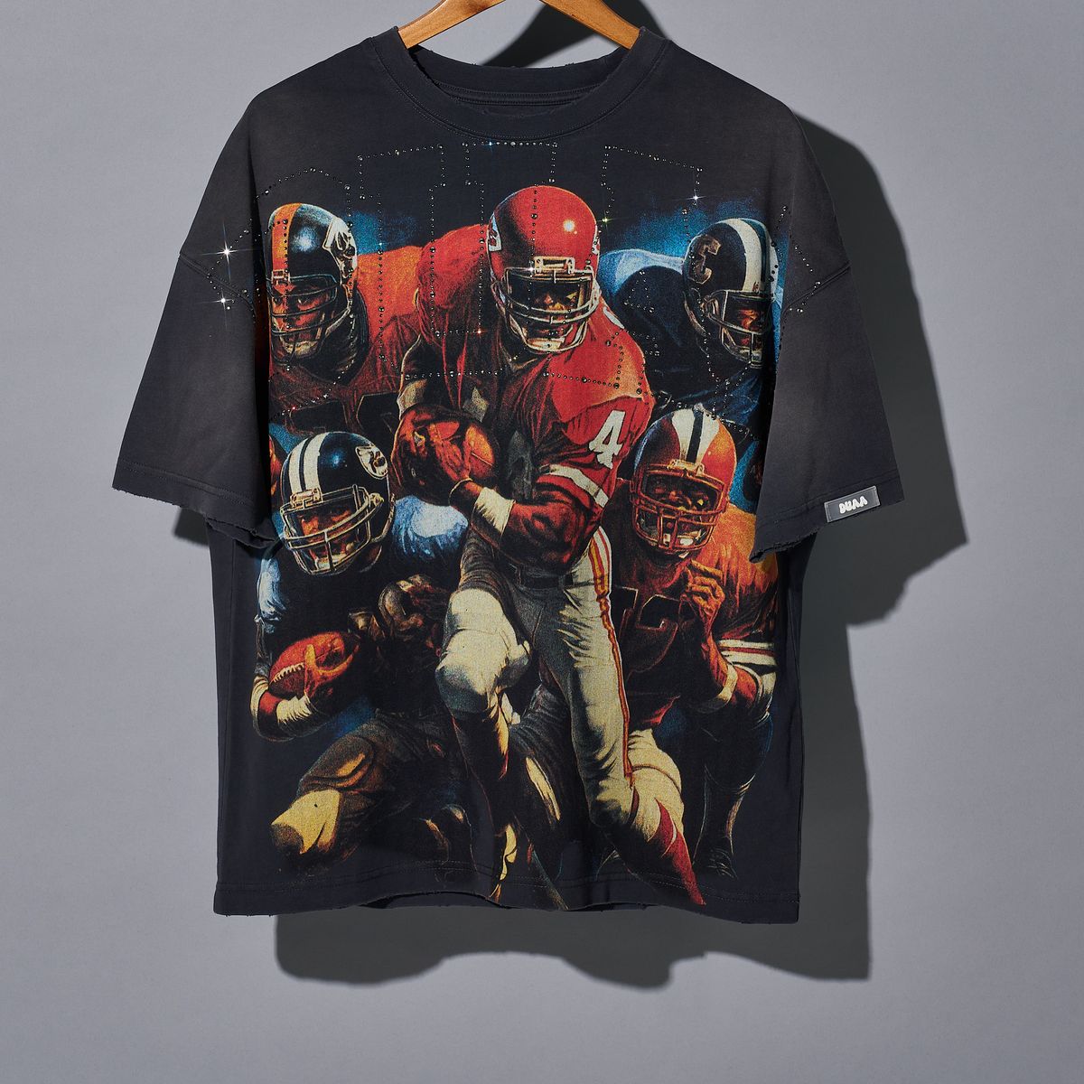 Duaa Varsity Tee Shirt - BLACK