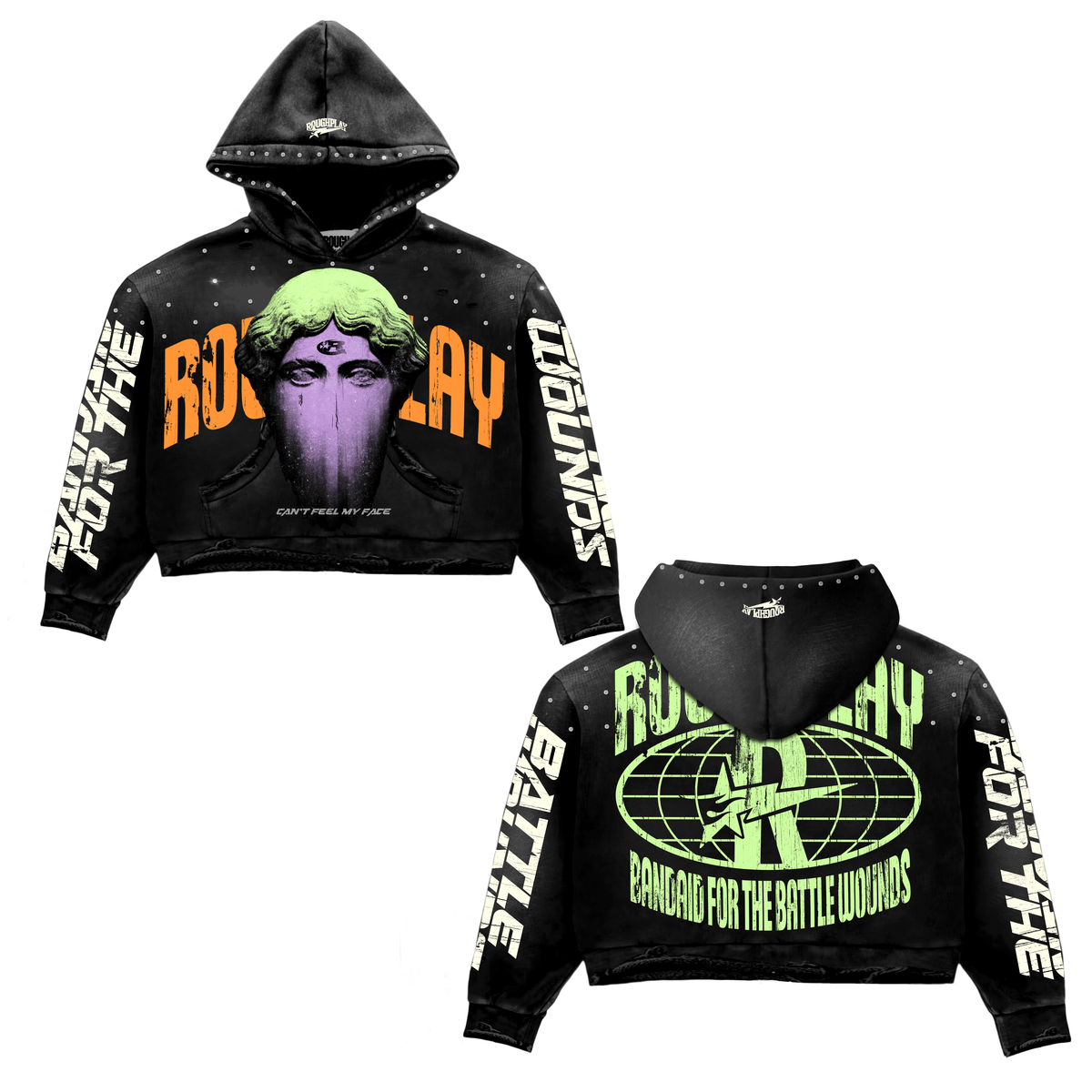 Roughplay Can't Feel My Face Hoodie - BLACK