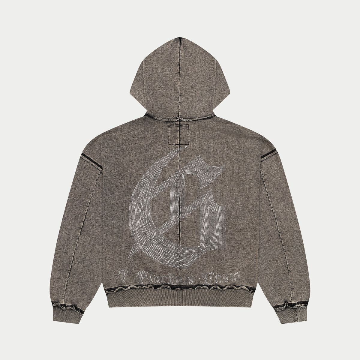 Godspeed Studded Og Logo Hoodie - GREY WASH