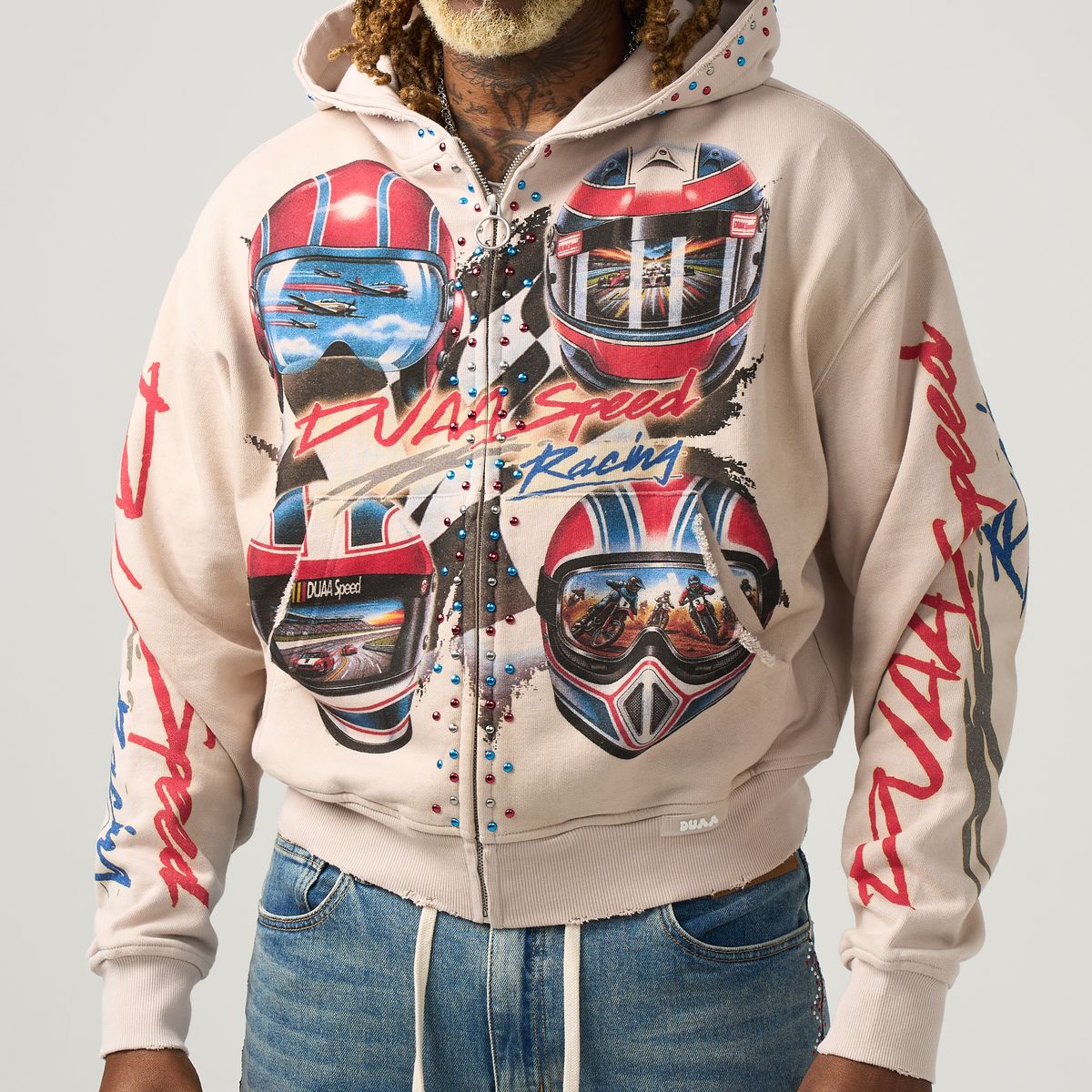 Duaa Velocity Washed Hoodie - CREAM