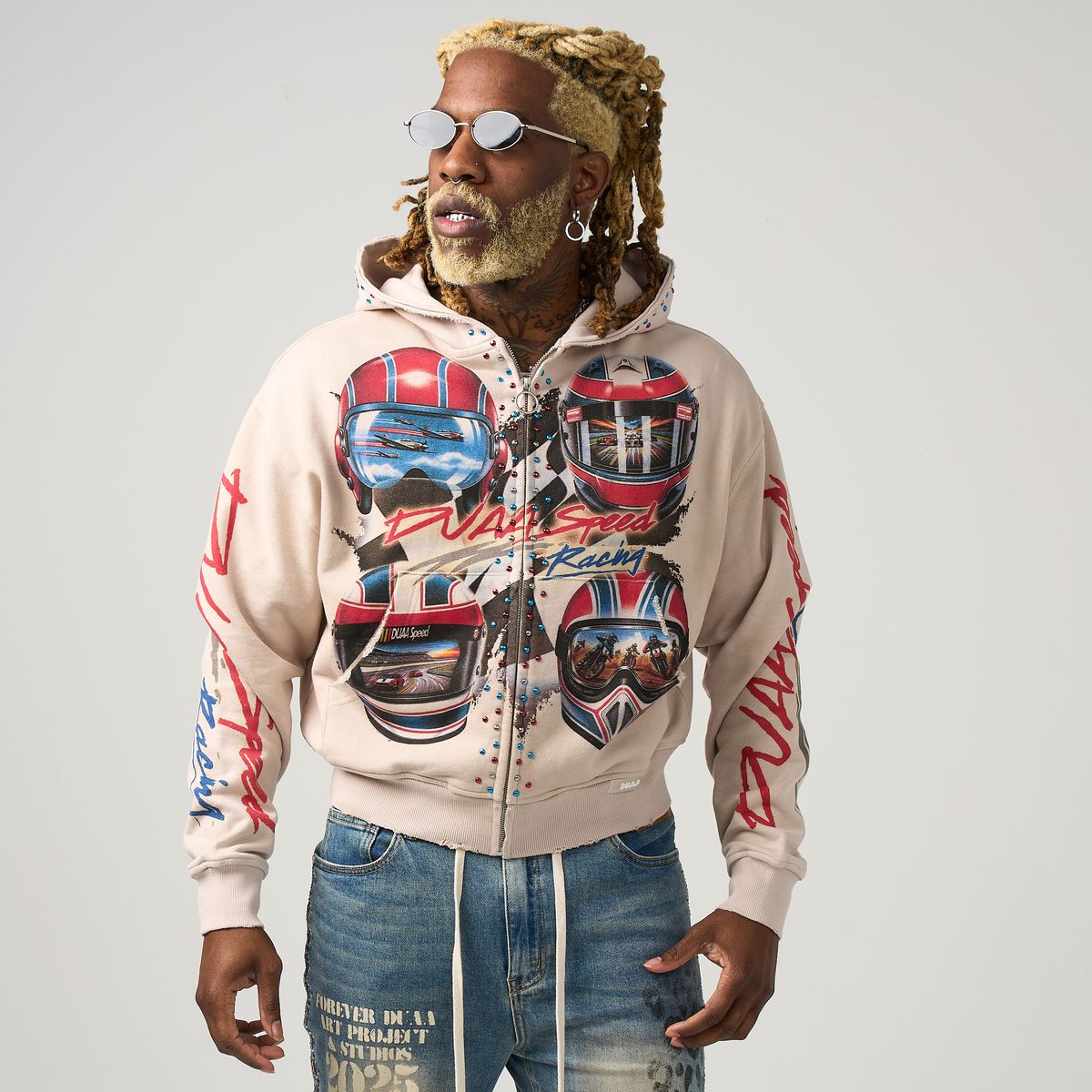 Duaa Velocity Washed Hoodie - CREAM