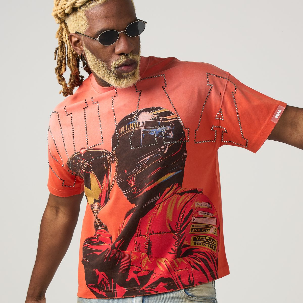 Duaa Trophy Orange Tee Shirt - ORANGE